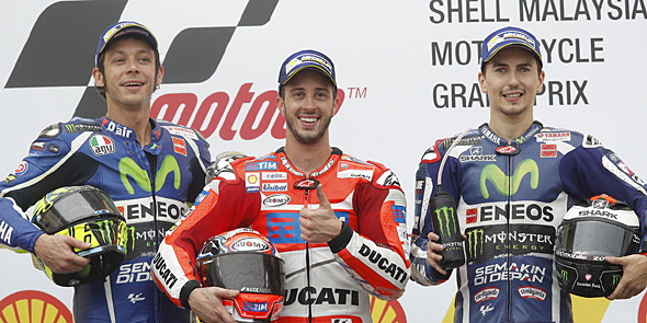 GP Malaisie-Sepang (17/18)/Courses : Doublé Rossi-Lorenzo (M1) sur le podium malais !