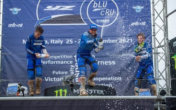 MX des Nations-Mantova-Italie : Ben Watson (YZ450F) et Glenn Coldenhoff (YZ450F) sur le podium final 