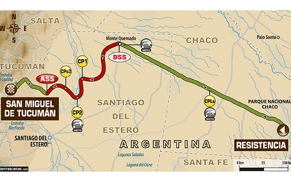 Etape 2-Resistencia-S.Miguel/Tucumán (ARG) : Xavier de Soultrait (WR450F Rally) dans le top 3 !