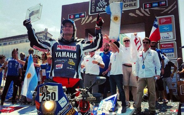 Pérou-Argentine-Chili/Podium arrivée : 46 Yamaha (32 Motos et 14 Quads) à l'arrivée, Santiago fête ses héros !