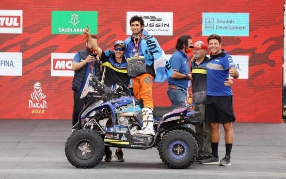 44e Dakar-Arabie Saoudite (1/5)/Etape12/fin : Adrien Van Beveren (WR450F Rally) 4e en Moto. Alexandre Giroud (YFM700R) vainqueur en Quad !