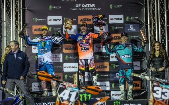 Losail-Qatar (1/19) : Premiers podiums de la saison pour Febvre (YZ450F) et Paturel (YZ250F) !