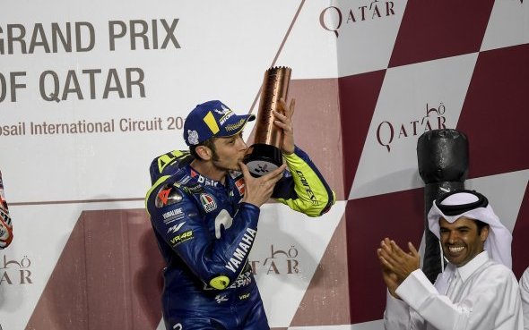 GP Qatar-Losail (1/19)/Course : Valentino Rossi (M1) débute 2018 par un podium