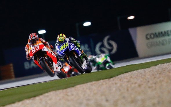 GP Qatar-Doha (1/18)/Courses : Premier podium de la saison pour Valentino Rossi (M1) et 4e place pour Aleix Espargaró (Forward Yamaha) !