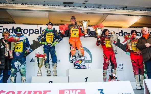 44e Enduropale Touquet-62 (6/6) : Daymond Martens (YZ450F) monte sur le podium de l'édition 2019