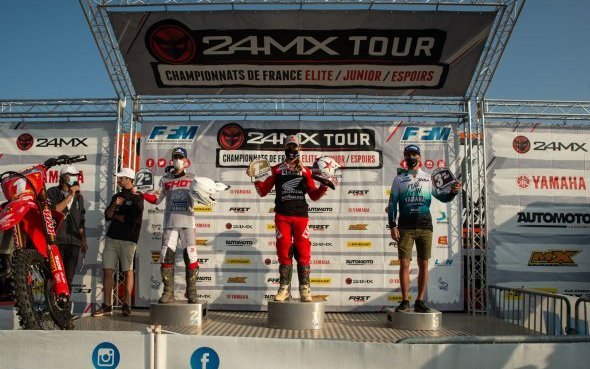 Rauville La Place-50 (3/3) : Maxime Desprey (YZ450F) et Milko Potisek (YZ450F) sur le podium MX1 2020 !