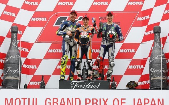 GP Japon-Motegi (15/18)/Courses : Valentino Rossi (M1) et Jorge Lorenzo (M1) sur le podium !