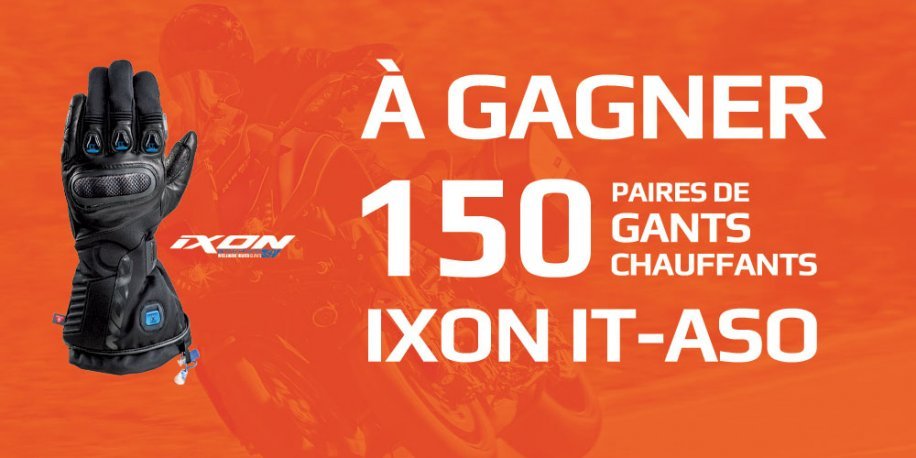 Gants chauffants moto intelligents Ixon IT-ASO Clim8 Black IT