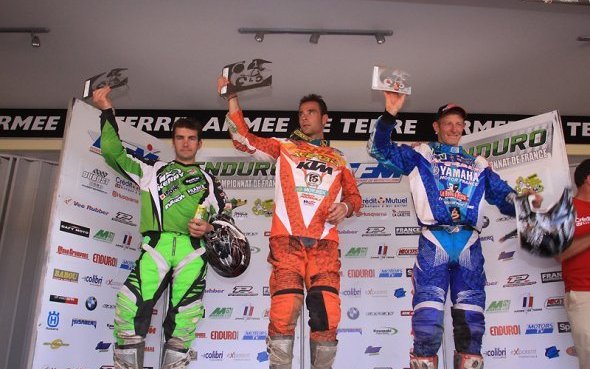 St.Just en Chevalet-42 (4/5) : Germain, Fortunato (WR250F) et Frétigné (WR450F) sur le podium !